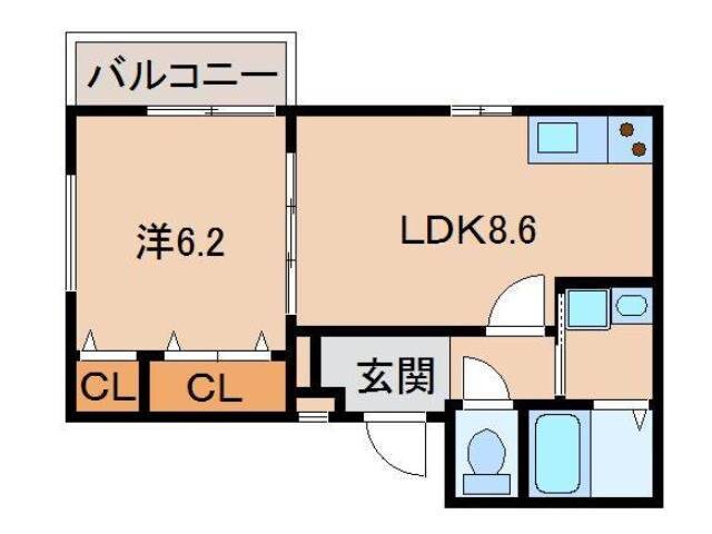 フジパレス和歌山駅南Ⅲ番館の物件間取画像