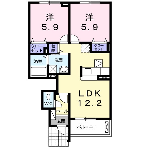 グロワール　Ｄの物件間取画像