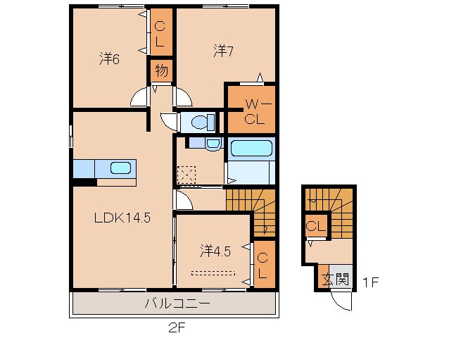 セジュール南方の物件間取画像