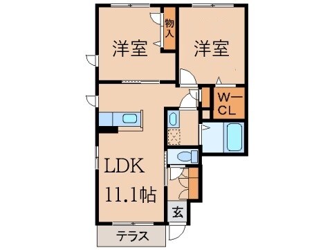 グリナージュガーデンＮⅡの物件間取画像