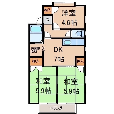 和歌山駅 バス26分  曙橋下車：停歩3分 1階の物件間取画像