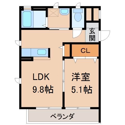 ベレオ黒田の物件間取画像