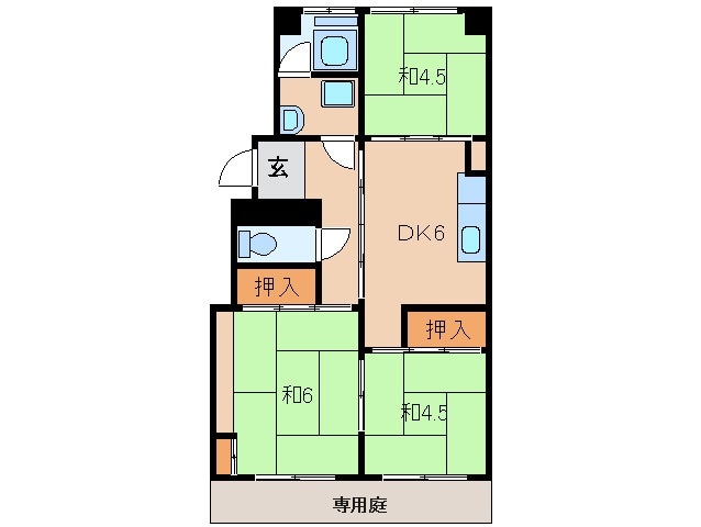 コーポ海南東の物件間取画像