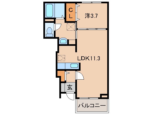 紀ノ川駅 徒歩17分 1階の物件間取画像