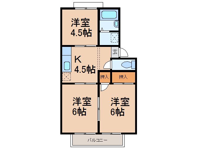 紀ノ川駅 徒歩9分 2階の物件間取画像