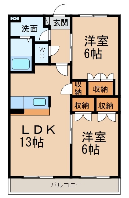 二里ケ浜駅 徒歩3分 2階の物件間取画像