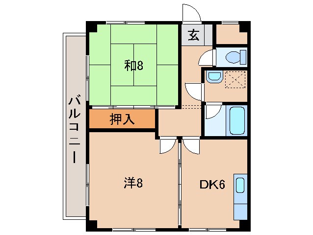 ファミール六十谷の物件間取画像