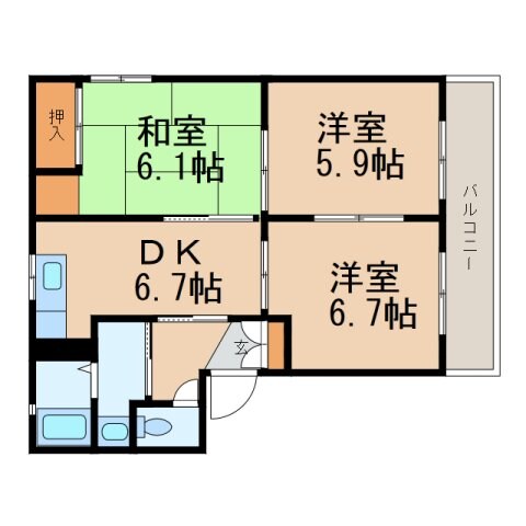 シャーメゾンくすの木の物件間取画像