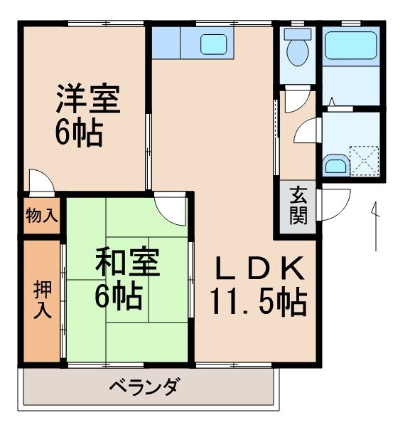 ラプラージュＫＩＮＯＳＨＩＴＡの物件間取画像