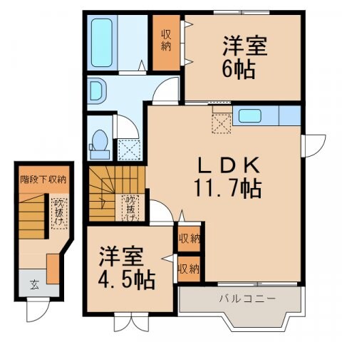 ラシーヌシバナカの物件間取画像