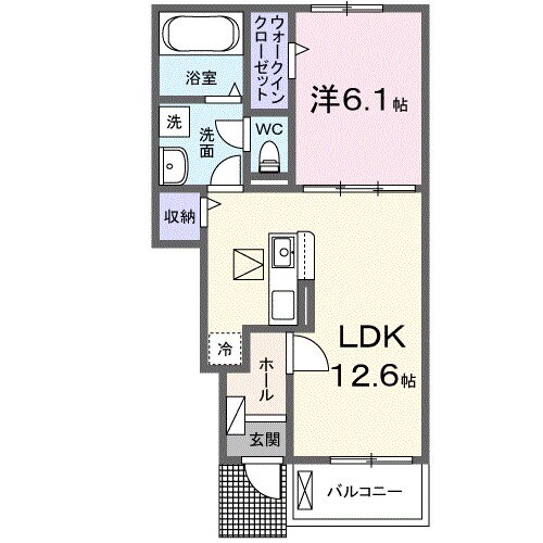 クラール有本の物件間取画像