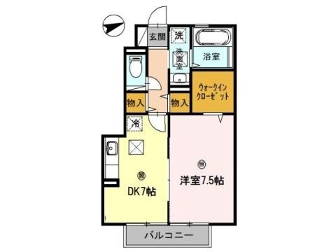 パルテール小雑賀の物件間取画像