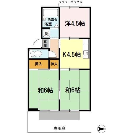 ハイツコイケⅠの物件間取画像