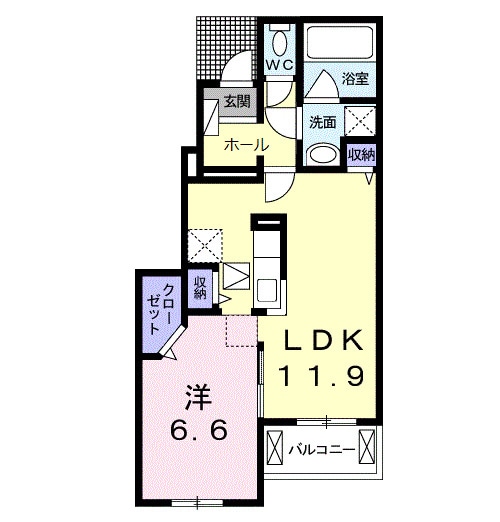 グリーンフル六十谷Ⅳの物件間取画像