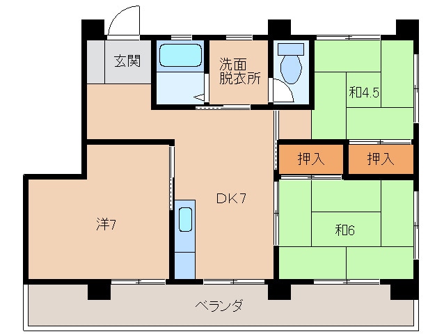 マンション栄谷の物件間取画像