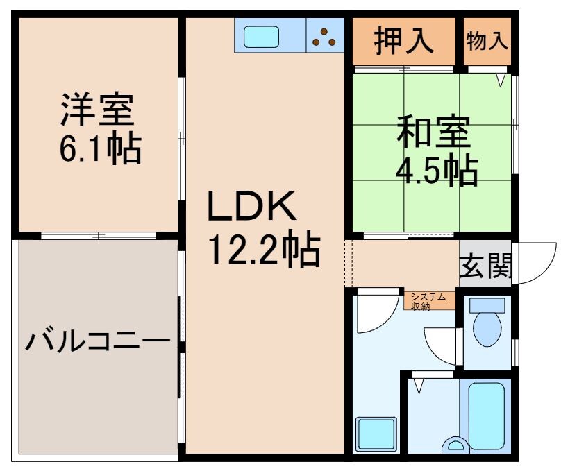 Ｋアパルトマンの物件間取画像