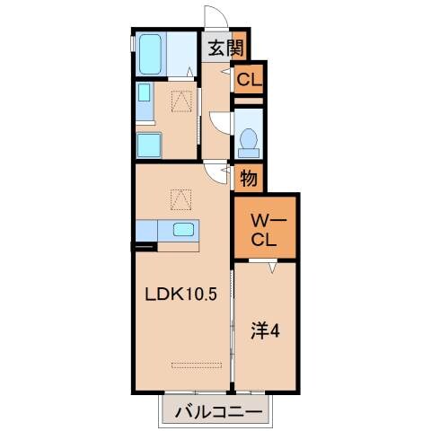 アネックス日前の物件間取画像