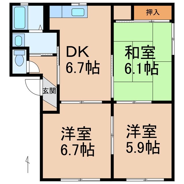 シャーメゾン笠松の物件間取画像