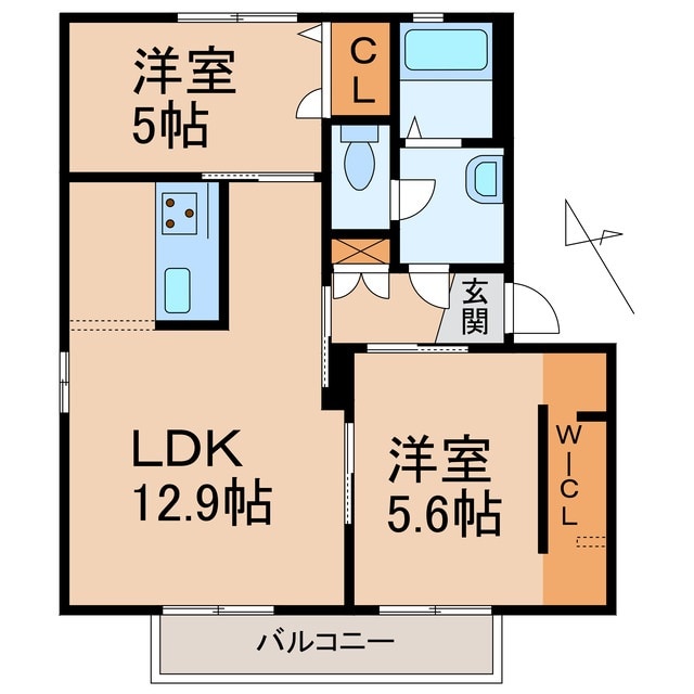 東松江駅 徒歩20分 2階の物件間取画像