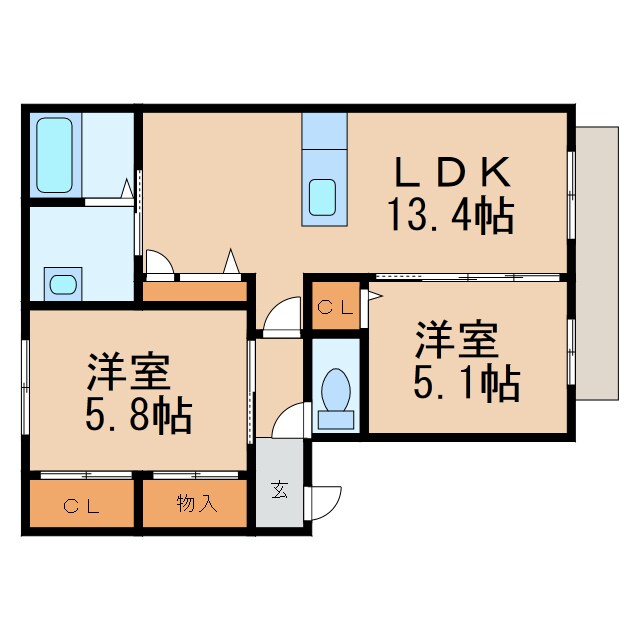 和歌山市駅 バス10分  和歌山バス湊小前停下車：停歩10分 2階の物件間取画像