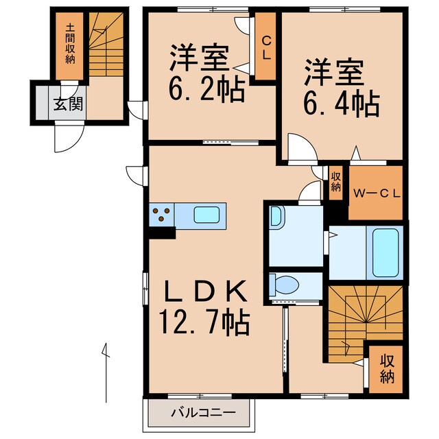 シャーメゾン園部の物件間取画像