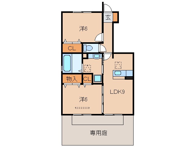 D-room松江東の物件間取画像