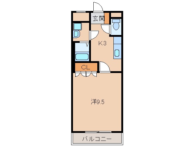 六十谷駅 徒歩10分 2階の物件間取画像