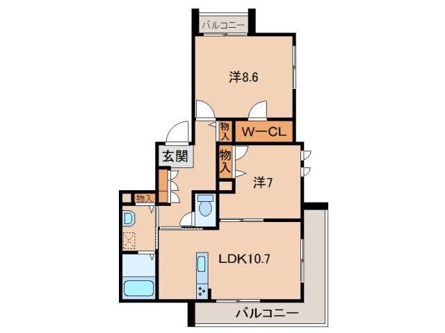 和歌山市駅 徒歩8分 3階の物件間取画像