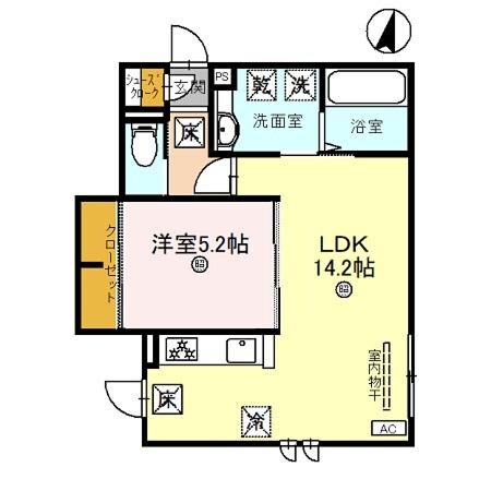 D-ROOM和歌山市黒田Ⅱの物件間取画像