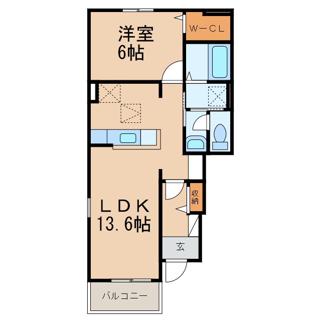 田井ノ瀬駅 徒歩26分 1階の物件間取画像