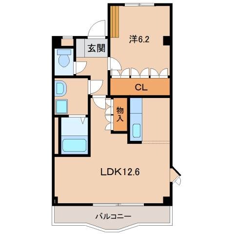 紀伊駅 徒歩6分 3階の物件間取画像