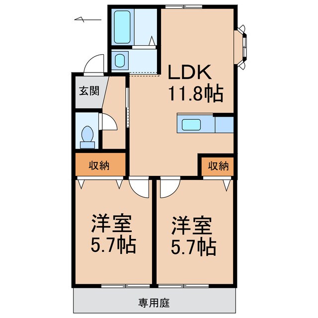 ラウンドヒル城山台の物件間取画像