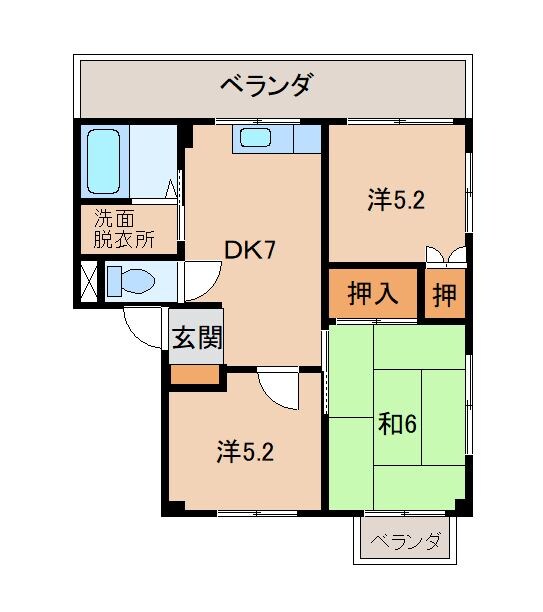 エメラルドハイツの物件間取画像