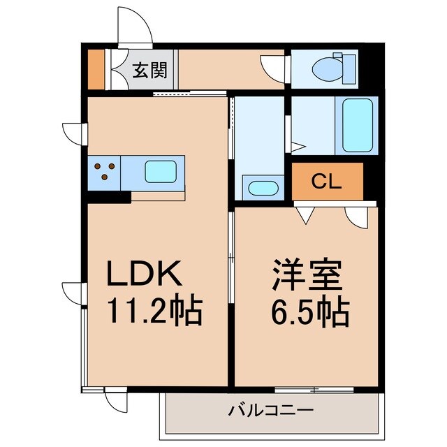 和歌山駅 徒歩16分 3階の物件間取画像