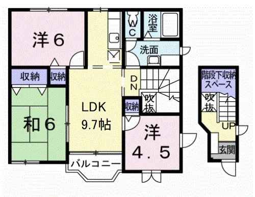 田井ノ瀬駅 徒歩29分 2階の物件間取画像