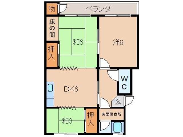 グリーンマンションⅡの物件間取画像