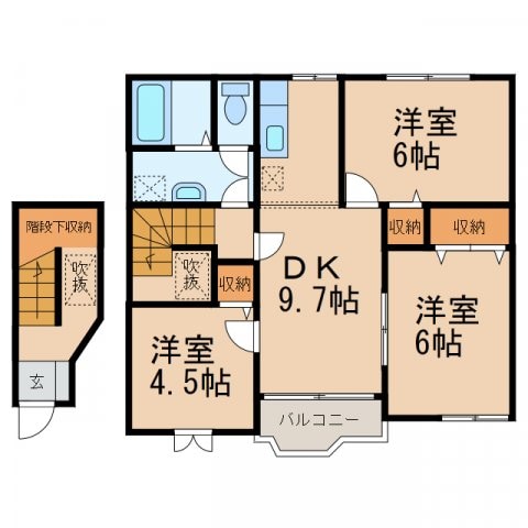 和歌山駅 徒歩25分 2階の物件間取画像