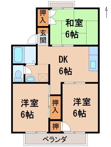 パレーシャル津秦の物件間取画像