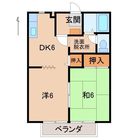 サンハイツブルーウインドの物件間取画像