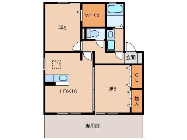 カーサロッソの物件間取画像