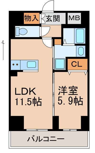 グランメール田中町の物件間取画像