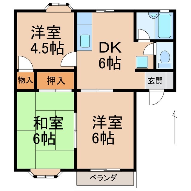 コーポラス松尾の物件間取画像