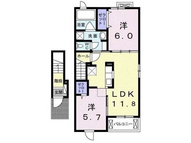 フォレヴーシュ加納の物件間取画像