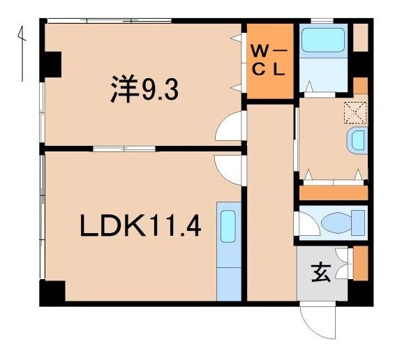 プレイザービルの物件間取画像