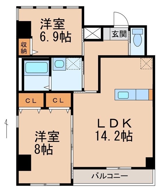 和歌山駅 徒歩9分 3階の物件間取画像