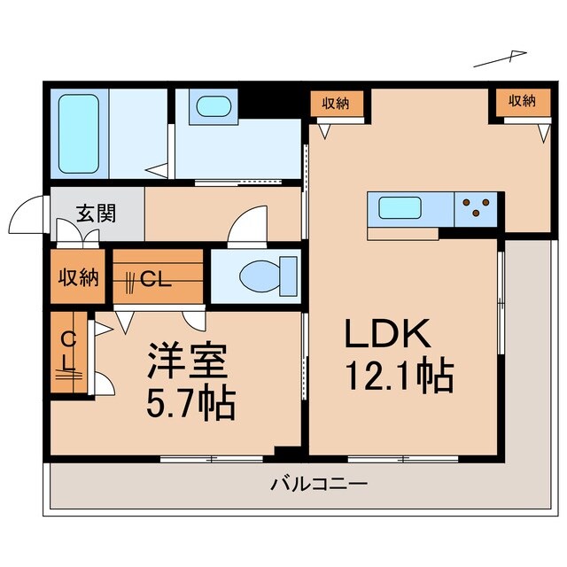 ベレオ昭和通りの物件間取画像