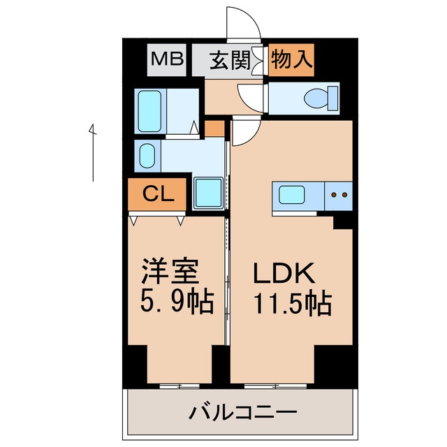 グランメール田中町の物件間取画像