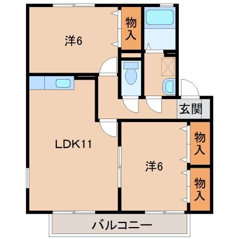 シンフォニータウンⅠの物件間取画像