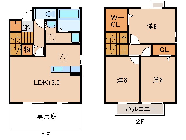 ローズコート名草　B棟の物件間取画像