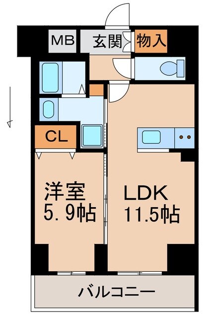 グランメール田中町の物件間取画像